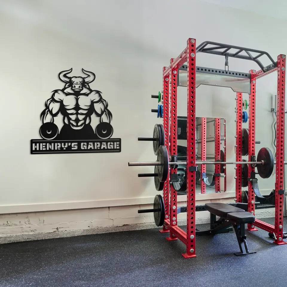 LIFTING BULL - CUSTOM METAL WALL ART