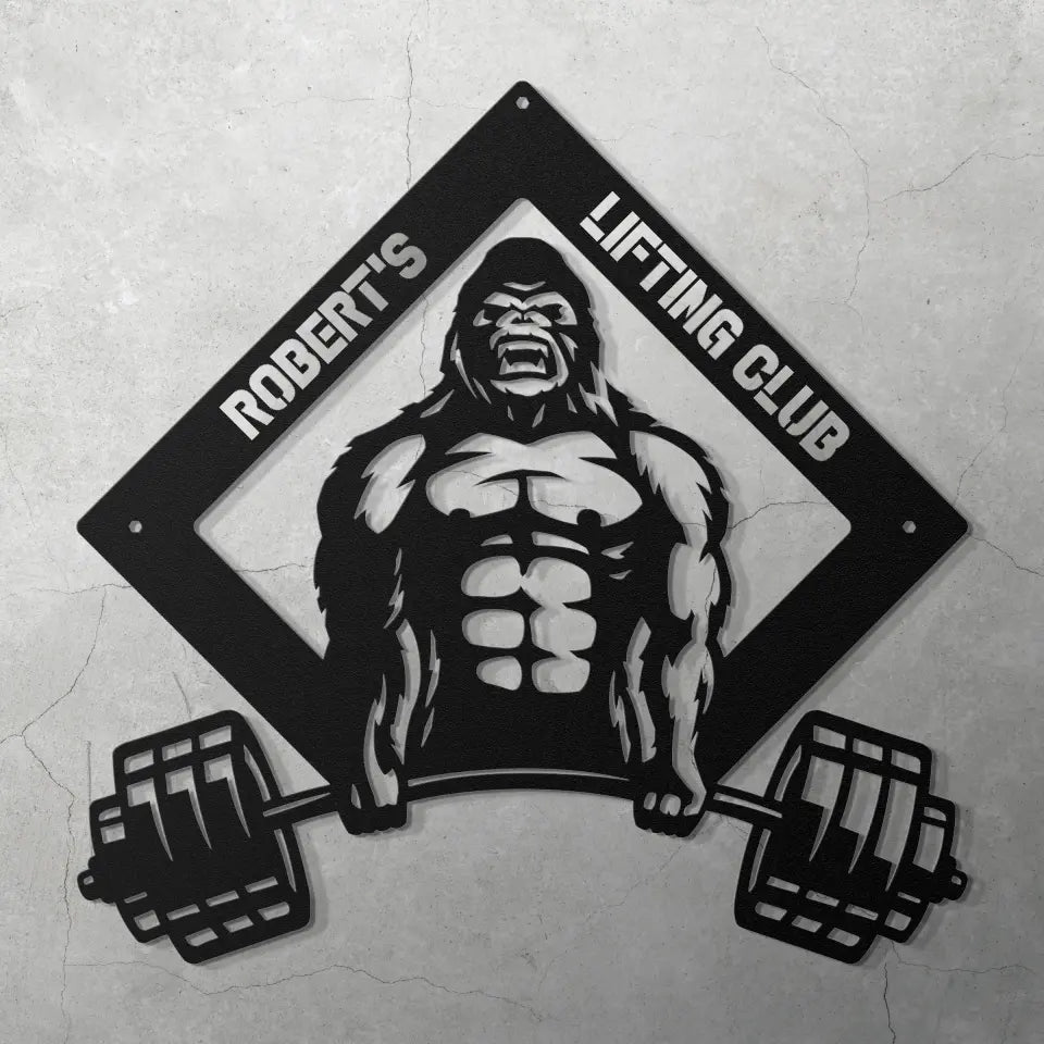 DEADLIFT GORILLA - CUSTOM METAL WALL ART