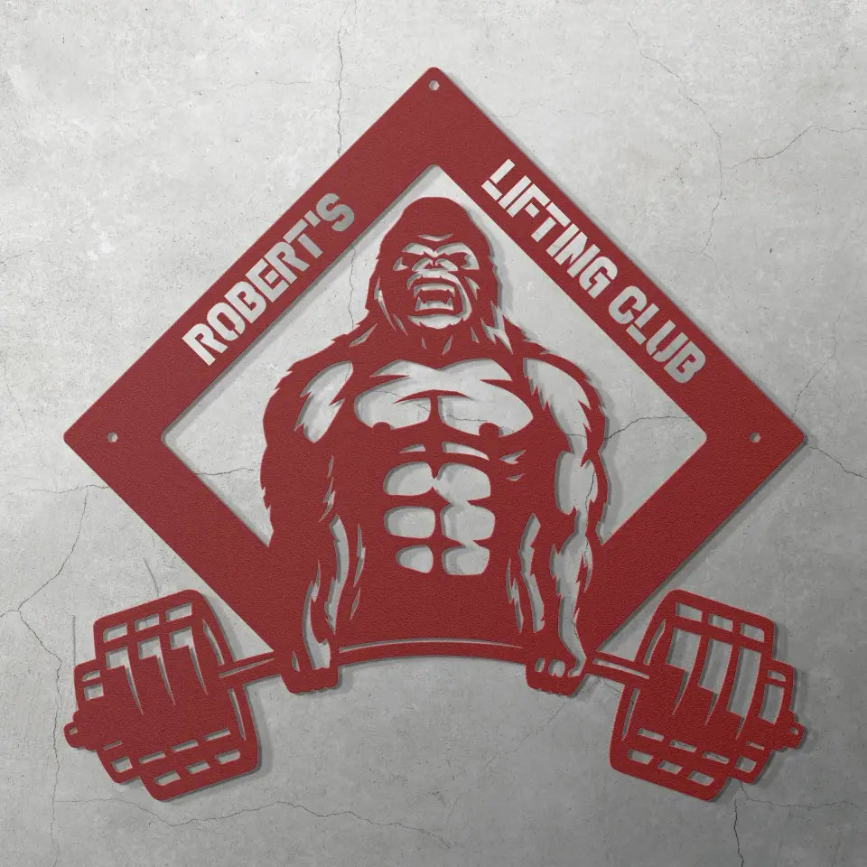 DEADLIFT GORILLA - CUSTOM METAL WALL ART