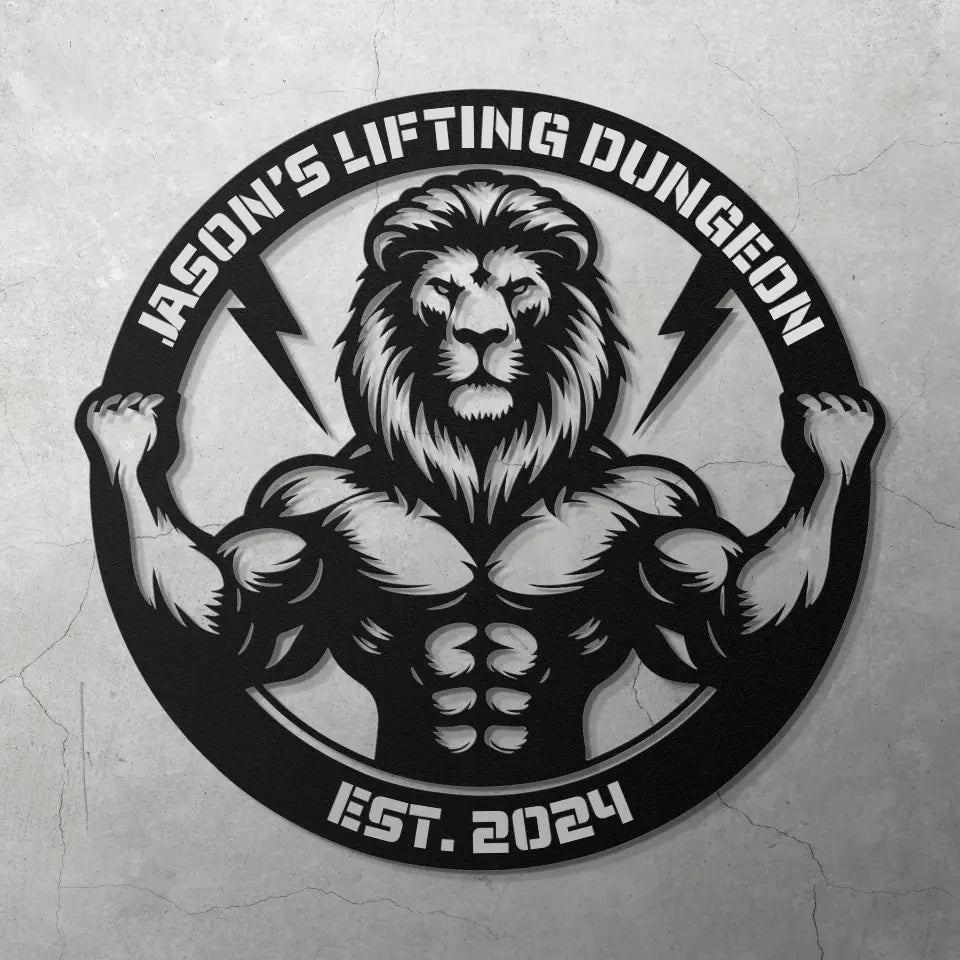 LIFTING LION - CUSTOM METAL WALL ART