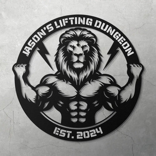 LIFTING LION - CUSTOM METAL WALL ART