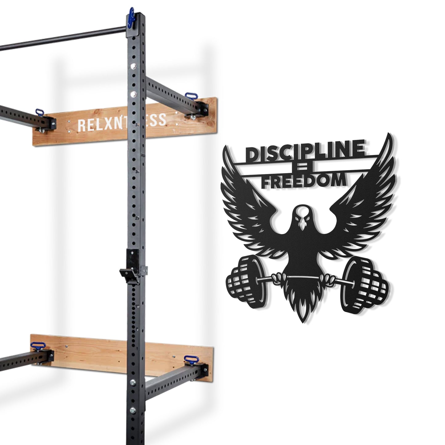 DISCIPLINE EQUALS FREEDOM - METAL WALL ART