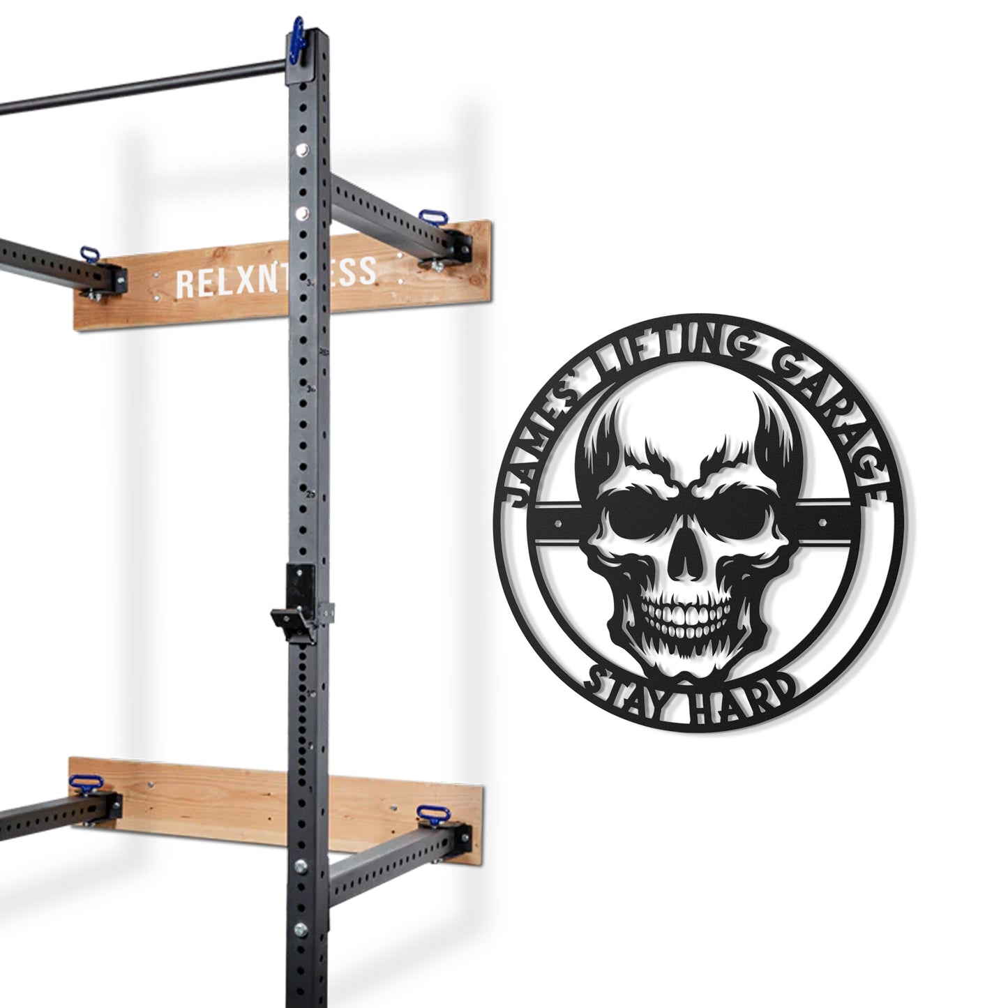 GYM SKULL - CUSTOM METAL WALL ART