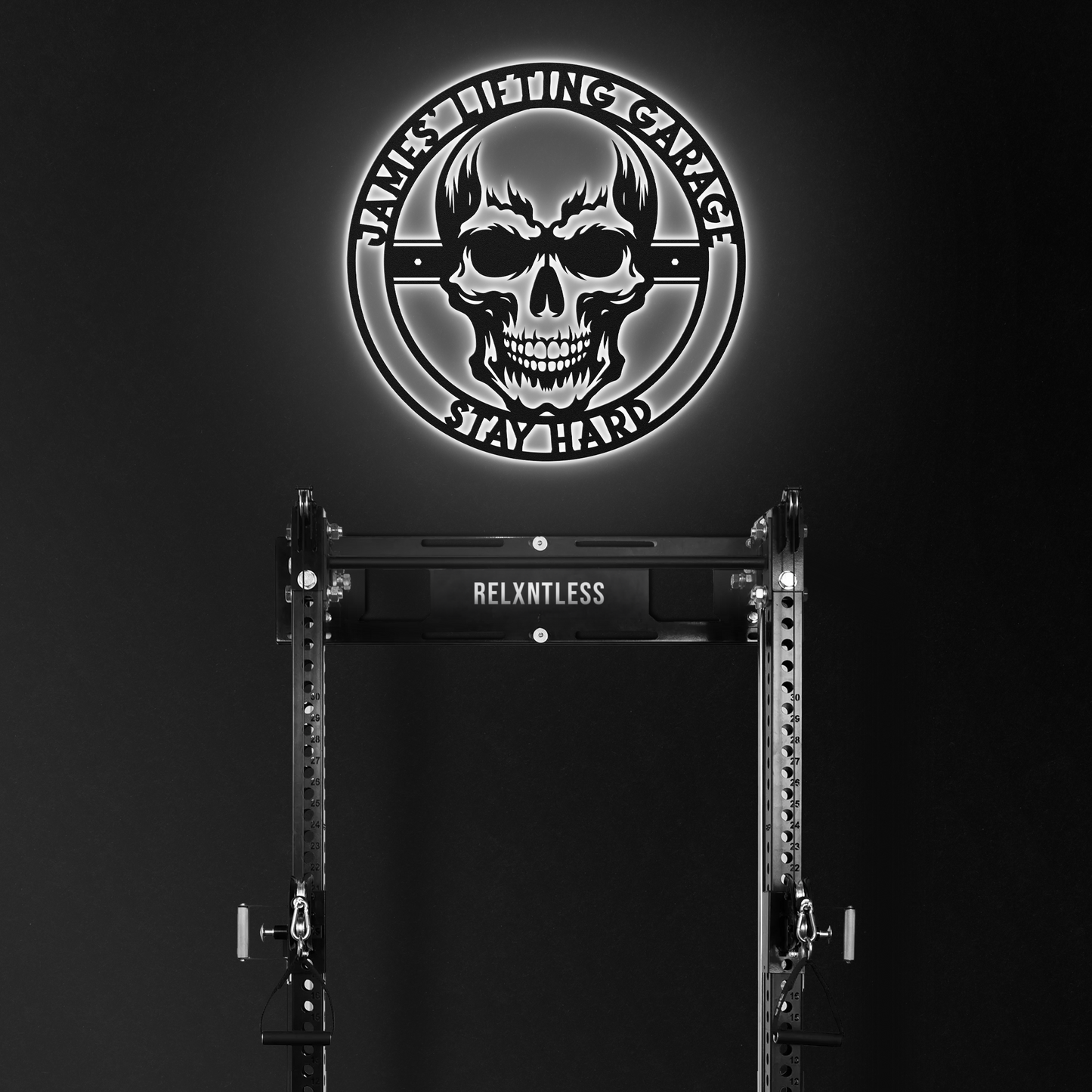 GYM SKULL - CUSTOM METAL WALL ART