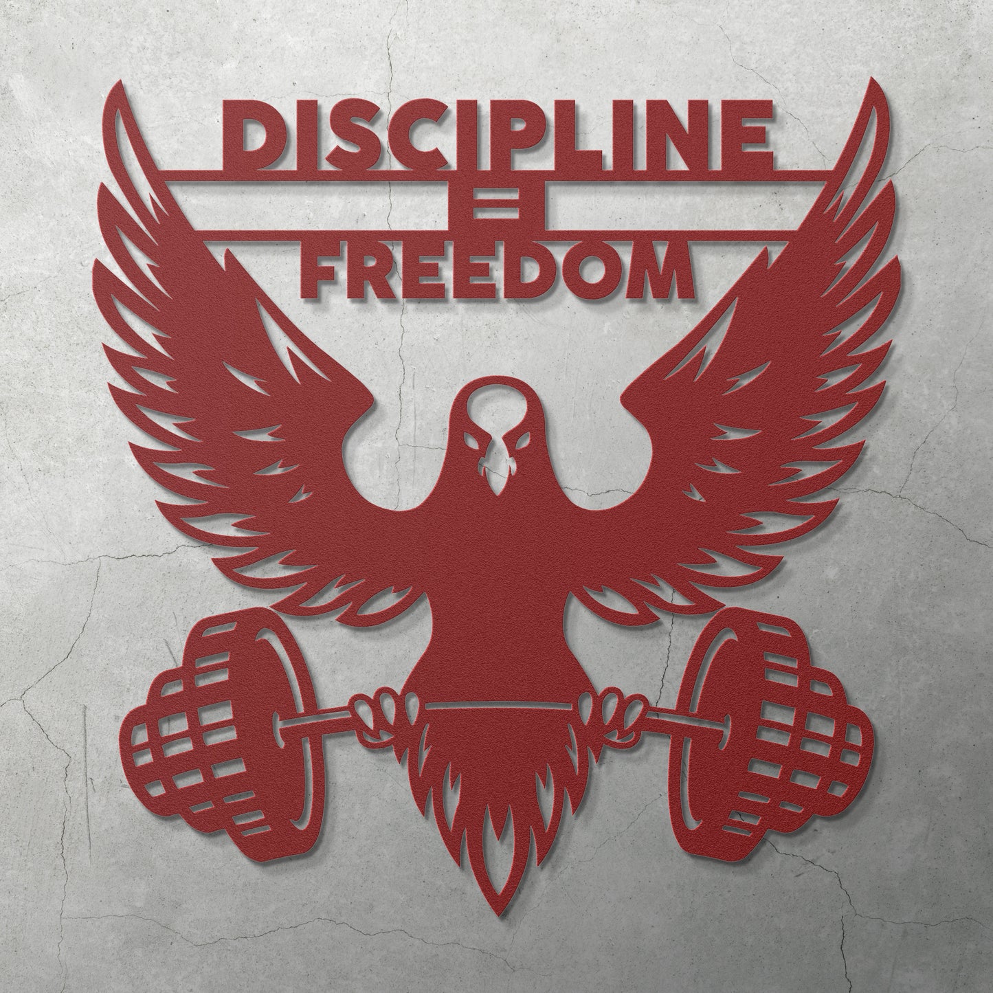 DISCIPLINE EQUALS FREEDOM - METAL WALL ART - Relxntless