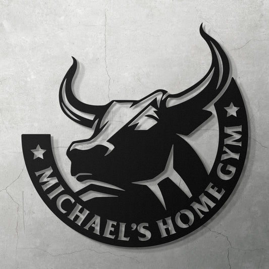 BULL - CUSTOM METAL WALL ART - Relxntless