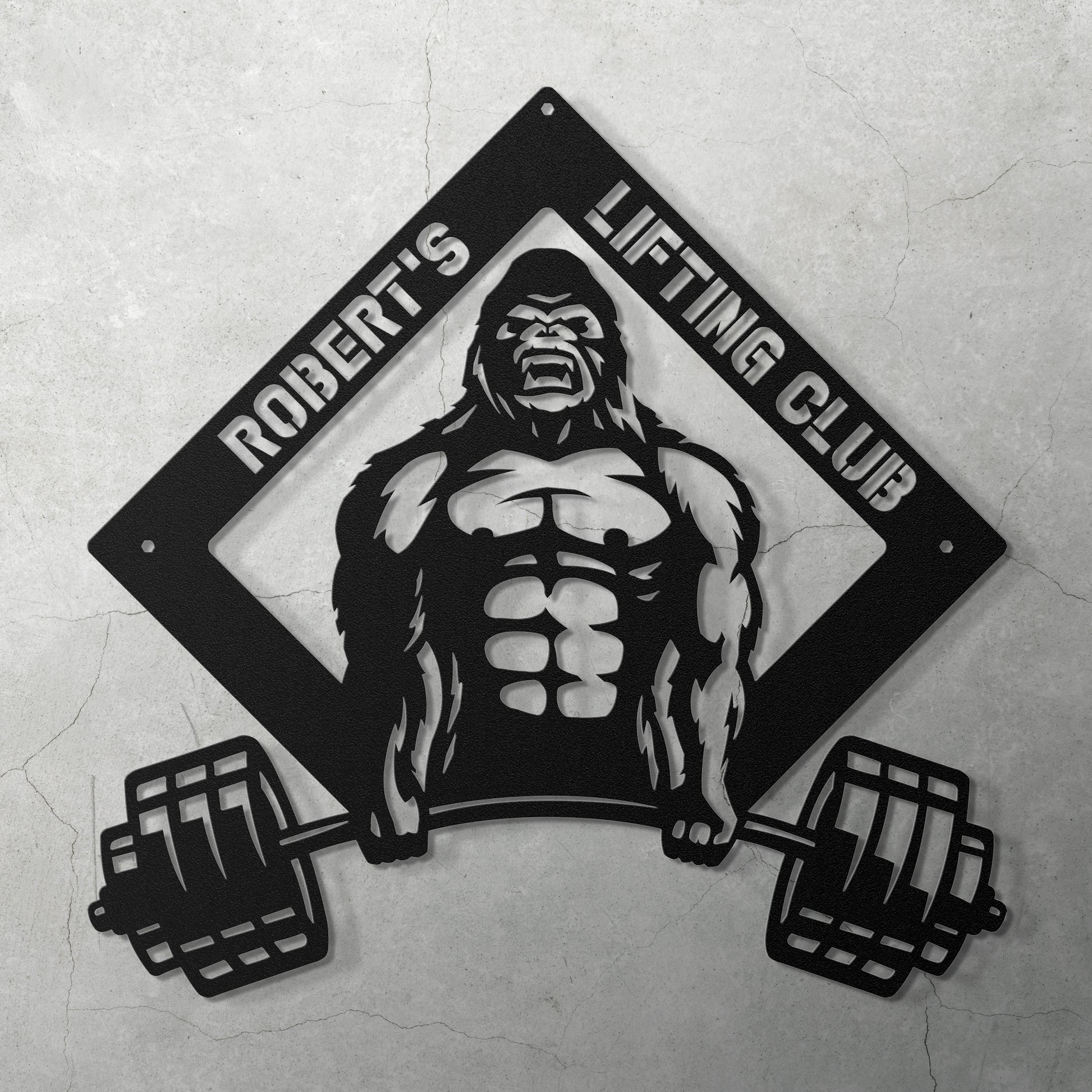 DEADLIFT GORILLA - CUSTOM METAL WALL ART - Relxntless