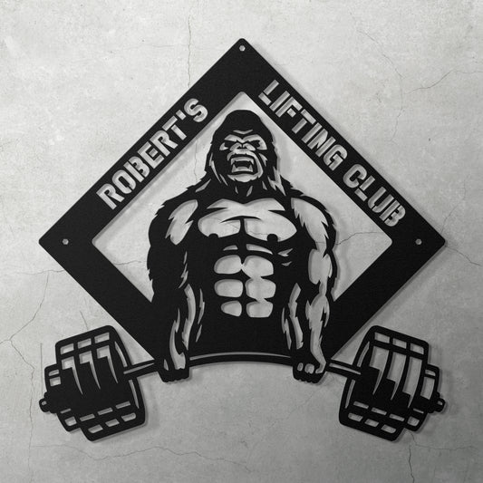 DEADLIFT GORILLA - CUSTOM METAL WALL ART - Relxntless